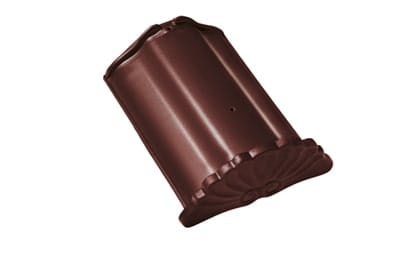 Начальная коньковая черепица Braas Рубин 13V Глазурь красный бук