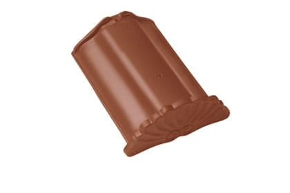 Начальная коньковая черепица Braas Рубин 13V Натуральный красный