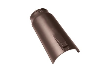 Коньковая черепица Braas Опал Ангоб темно-коричневый