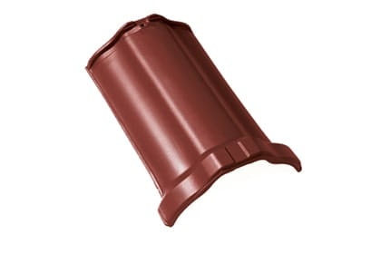 Коньковая черепица Braas Рубин 11V Ангоб красная лава