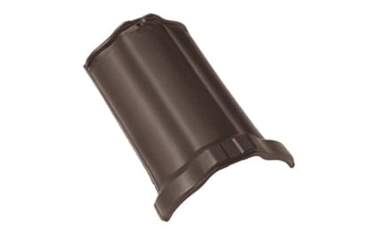 Коньковая черепица Braas Рубин 9V Ангоб темно-коричневый