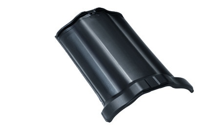 Коньковая черепица Braas Рубин 9V Глазурь королевский серый