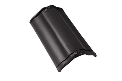 Центральная коньковая черепица без муфт Braas Рубин 13V Ангоб антрацит