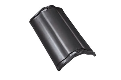 Центральная коньковая черепица без муфт Braas Рубин 13V Глазурь королевский серый