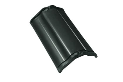 Центральная коньковая черепица без муфт Braas Рубин 13V Топ-глазурь зеленая ель