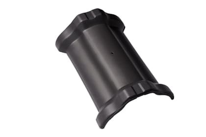 Центральная коньковая черепица с муфтами Braas Рубин 11V Ангоб антрацит