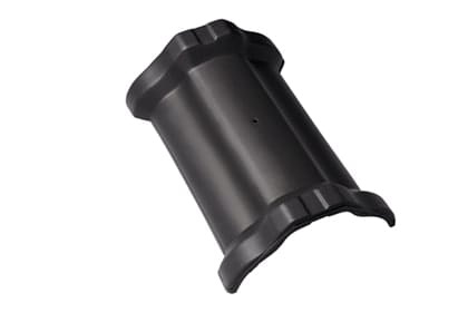 Центральная коньковая черепица с муфтами Braas Рубин 13V Ангоб антрацит