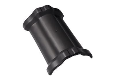 Центральная коньковая черепица с муфтами Braas Рубин 9V Ангоб антрацит