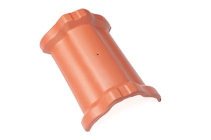 Центральная коньковая черепица с муфтами Braas Рубин 9V Ангоб медный