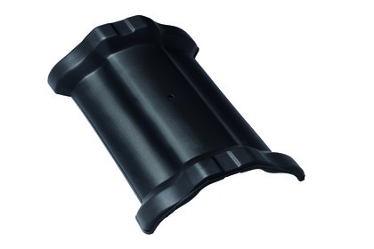 Центральная коньковая черепица с муфтами Braas Рубин 9V Ангоб черный вулкан