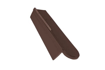 Боковая левая черепица Braas Опал Ангоб темно-коричневый