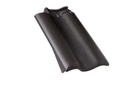 Боковая левая черепица Braas Рубин 11V Ангоб антрацит