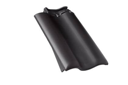 Боковая левая черепица Braas Рубин 11V Ангоб графит