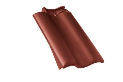 Боковая левая черепица Braas Рубин 9V Ангоб красная лава