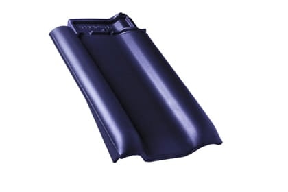 Боковая левая черепица Braas Рубин 13V Топ-глазурь синий бриллиант