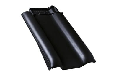 Боковая левая черепица Braas Рубин 13V Топ-глазурь черный бриллиант