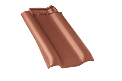 Боковая левая черепица Braas Рубин 13V Натуральный красный