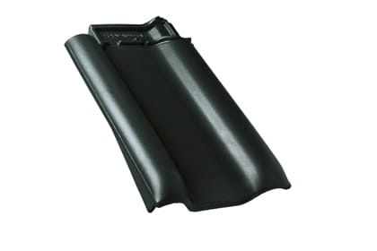 Боковая левая черепица Braas Рубин 13V Топ-глазурь зеленая ель