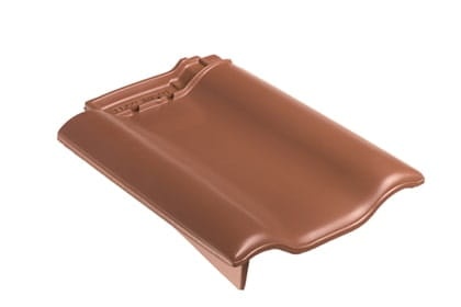 Боковая левая черепица Braas Рубин 9V Натуральный красный