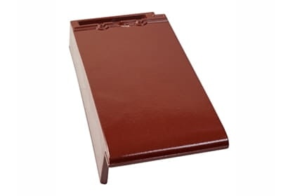 Боковая левая черепица Braas Турмалин Глазурь каштан