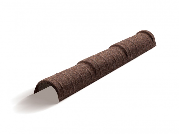 Конек полукруглый тройной Metrotile кофе