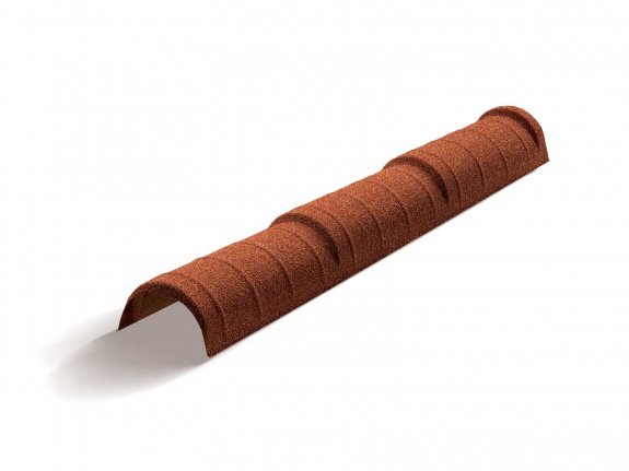 Конек полукруглый тройной Metrotile терракотовый