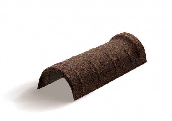 Конек полукруглый одинарный Metrotile кофе