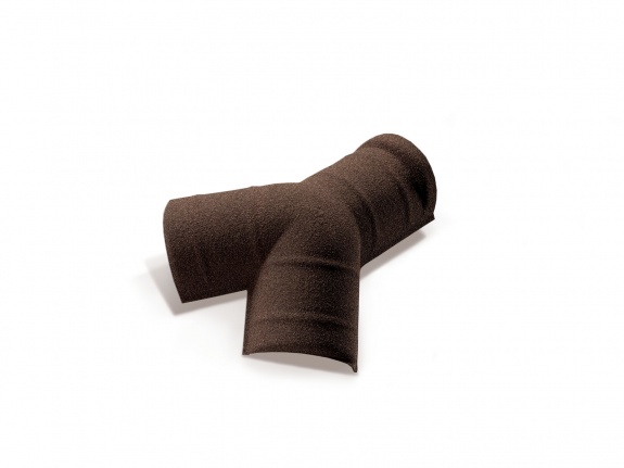 Y-образный элемент 30-45 для полукруглого конька Metrotile коричневый