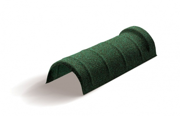 Конек полукруглый одинарный Metrotile зеленый