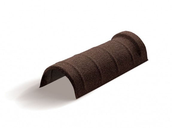 Конек полукруглый одинарный Metrotile коричневый