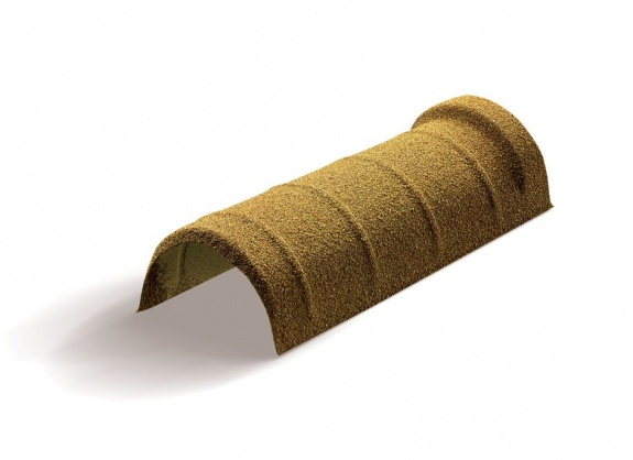 Конек полукруглый одинарный Metrotile охра