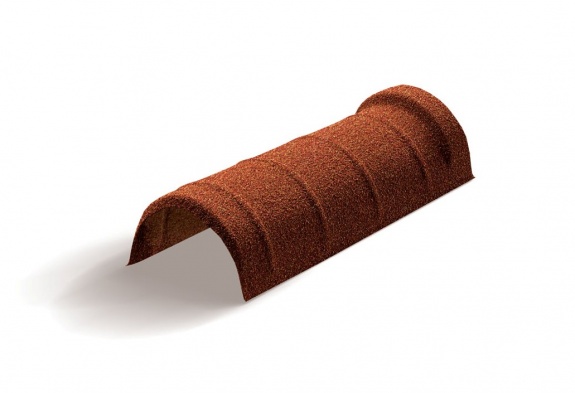 Конек полукруглый одинарный Metrotile терракотовый