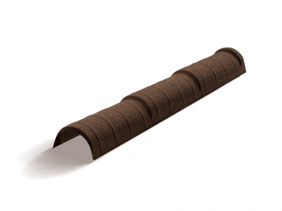 Конек полукруглый тройной Metrotile айрон-барк