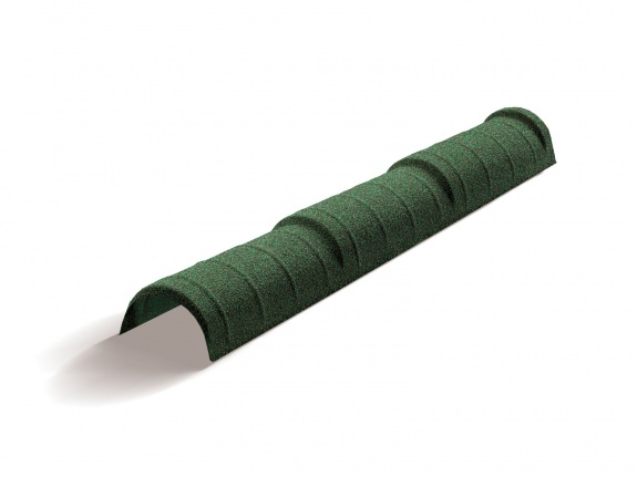 Конек полукруглый тройной Metrotile зеленый