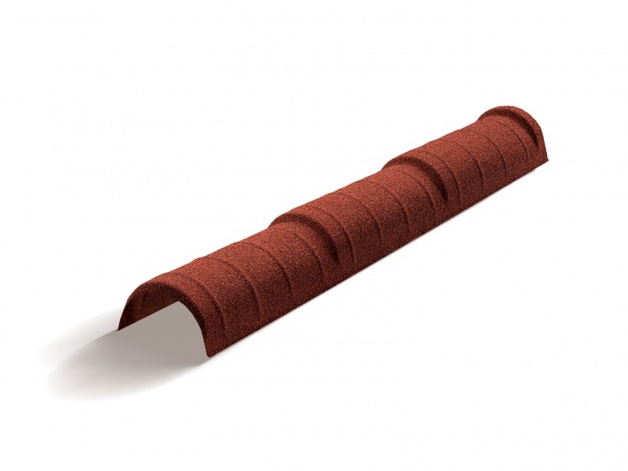 Конек полукруглый тройной Metrotile красный