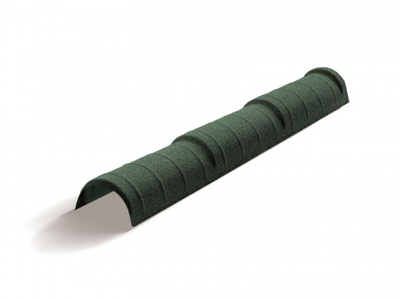 Конек полукруглый тройной Metrotile темно-зеленый