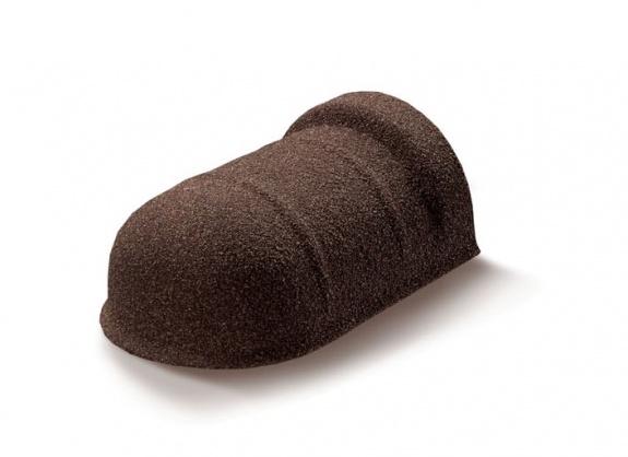 Наконечник полукруглого конька Metrotile коричневый