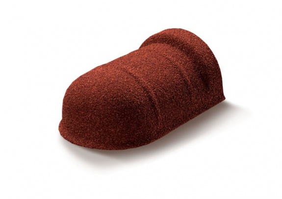 Наконечник полукруглого конька Metrotile красный