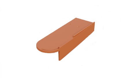 Боковая правая черепица Braas Опал Натуральный красный