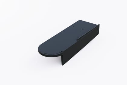 Боковая правая черепица Braas Опал Ангоб антрацит