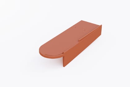 Боковая правая черепица Braas Опал Ангоб медный