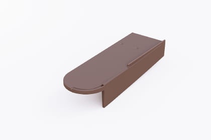 Боковая правая черепица Braas Опал Ангоб темно-коричневый