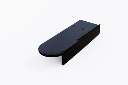 Боковая правая черепица Braas Опал Глазурь глубокий черный