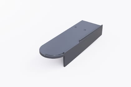 Боковая правая черепица Braas Опал Глазурь королевский серый