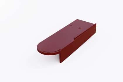 Боковая правая черепица Braas Опал Глазурь красный бук