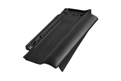 Боковая правая черепица Braas Рубин 11V Ангоб графит