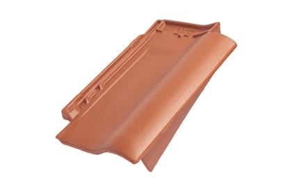 Боковая правая черепица Braas Рубин 11V Ангоб медный