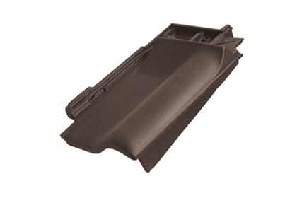 Боковая правая черепица Braas Рубин 11V Ангоб темно-коричневый