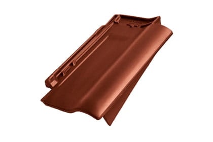 Боковая правая черепица Braas Рубин 11V Глазурь каштан