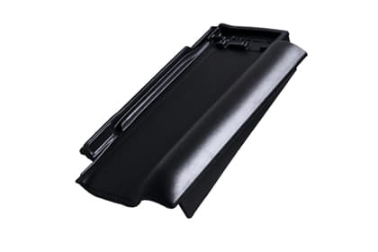 Боковая правая черепица Braas Рубин 13V Топ-глазурь черный бриллиант